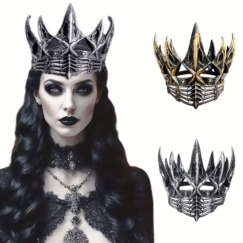Halloween European and American Dark Retro Crow Crown King Crown Cosplay Party Dance Dress Props