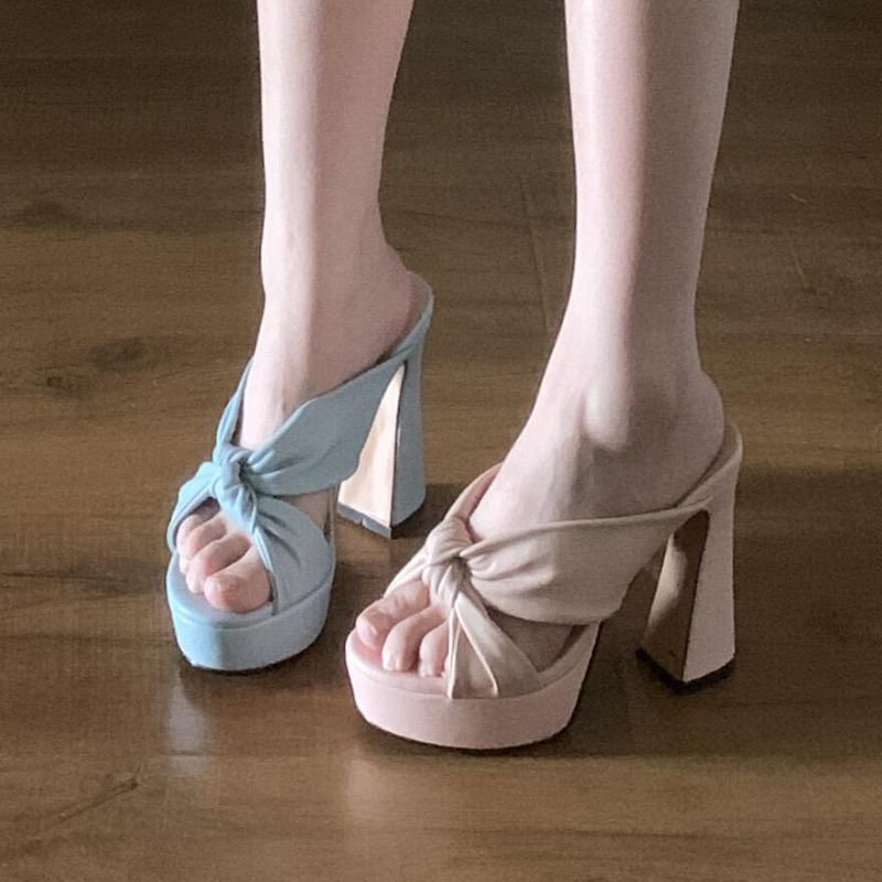 Sexy French Style Chunky High Heel For Women 2025 New Summer Outdoor Wear With Dress Perfect Comfortable Sandals_vogvips.com