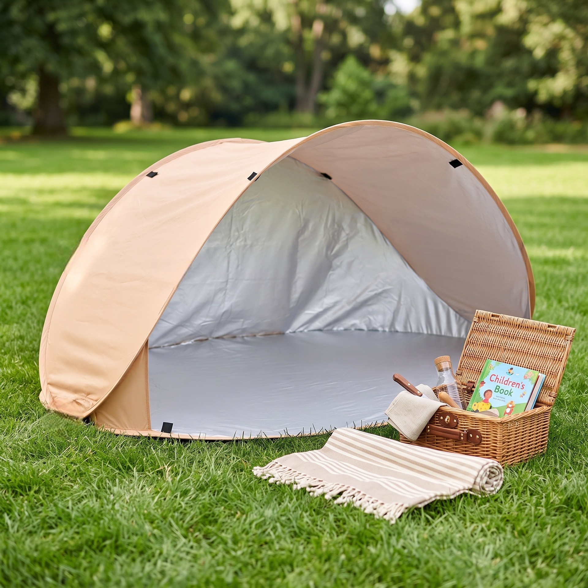 Beach Tent, Convenient Quick-Open Children's Tent, Outdoor Camping, No Need to Set Up, Sunshade, Sun Protection, Picnic Tent, Cross-Border