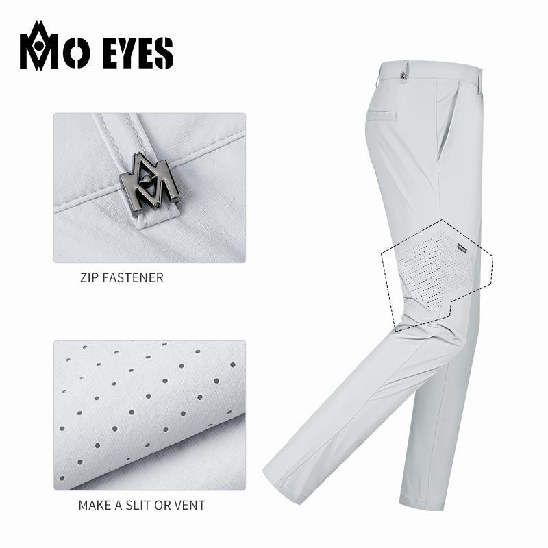 Quần golf nam dài mùa hè Moeyes – chất liệu thấm hút nhanh khô, thoáng khí — M23KUZ004-màu trắng, M23KUZ004-màu xám, M23KUZ004-Đen, M23KUZ004-màu xanh hải quân