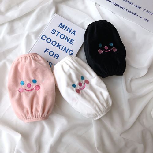 Sleeves women's short winter lightweight anti-fouling sleeves adult work office sleeves student plush cute hand sleeves