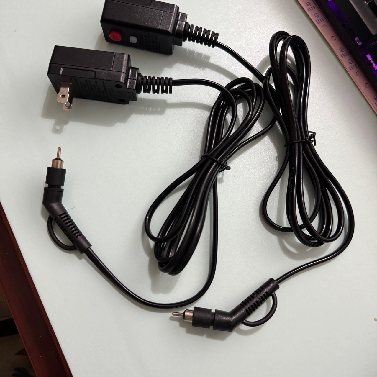 带漏电保护开关电源卷发棒插头 美标吹风机卷发器110V两芯美标漏