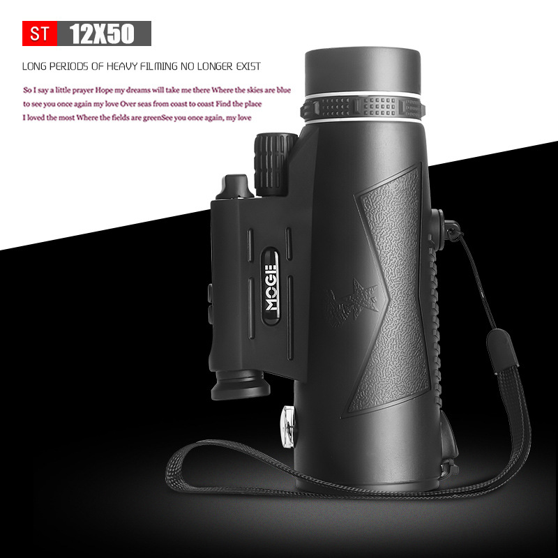 wholesale new pattern 12x50 Monocular telescope high definition High power Glimmer night vision mobile phone photograph telescope