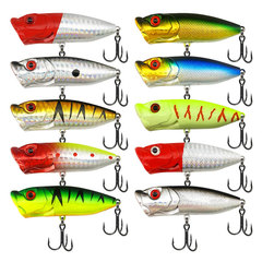 Factory wholesale 12g surface wave crawling hard lure long-range casting ABS clicking bead bionic fake lure glow-in-the-dark casting fishing bait