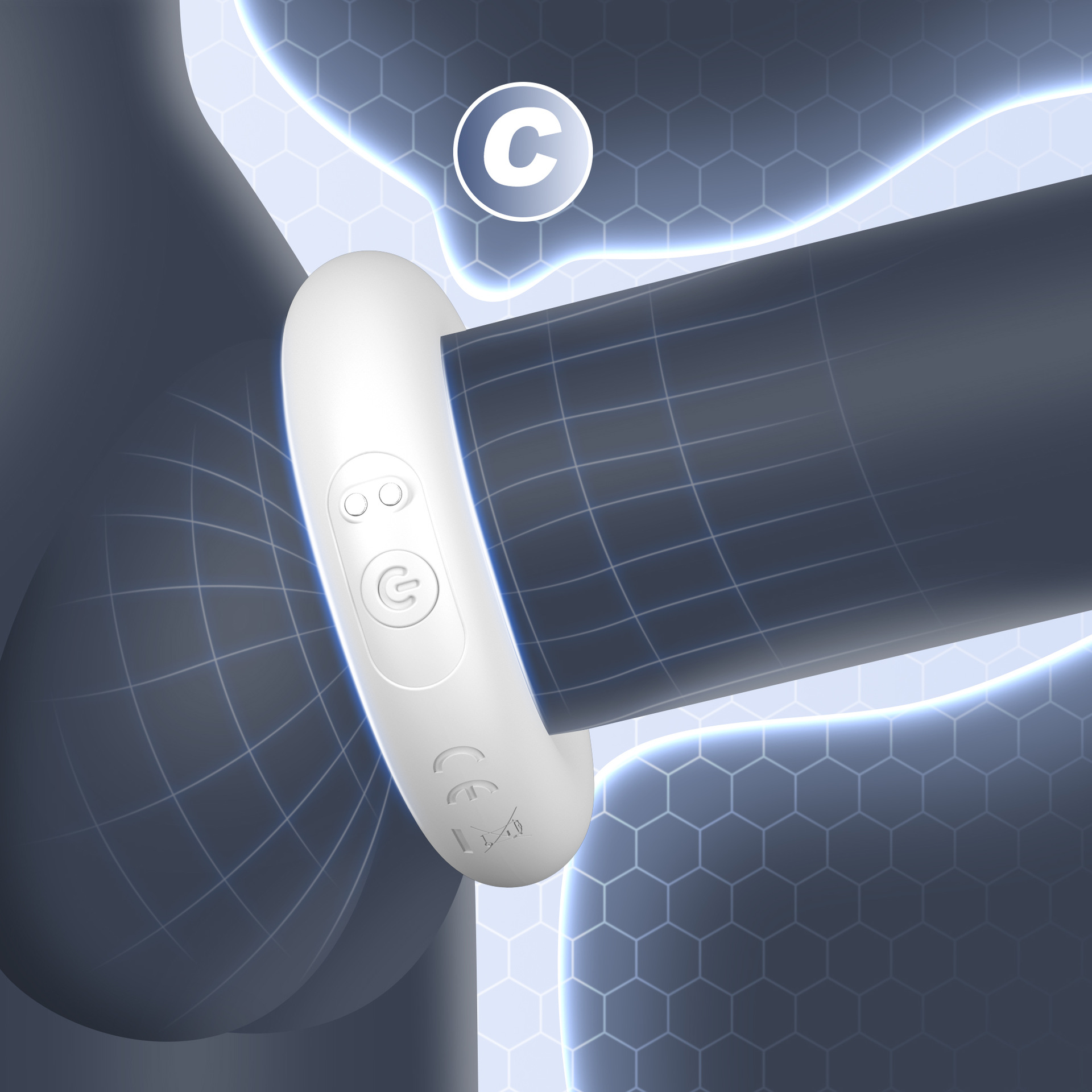 JK012 Vibrating Cock Ring, Remote-Control Silicone Couples Vibrator, White — detail image 6