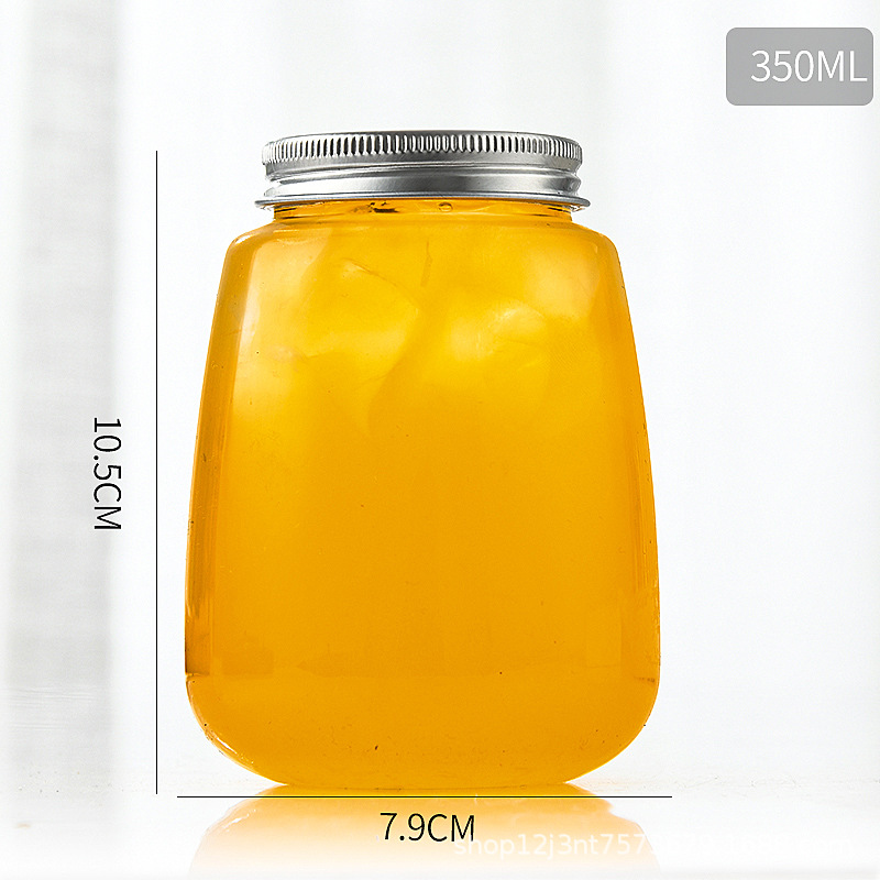 En stock Botella de plástico en forma de U Botella de bebida de jugo de mascota transparente 500ml Botella de té de leche desechable de grado alimenticio al por mayor