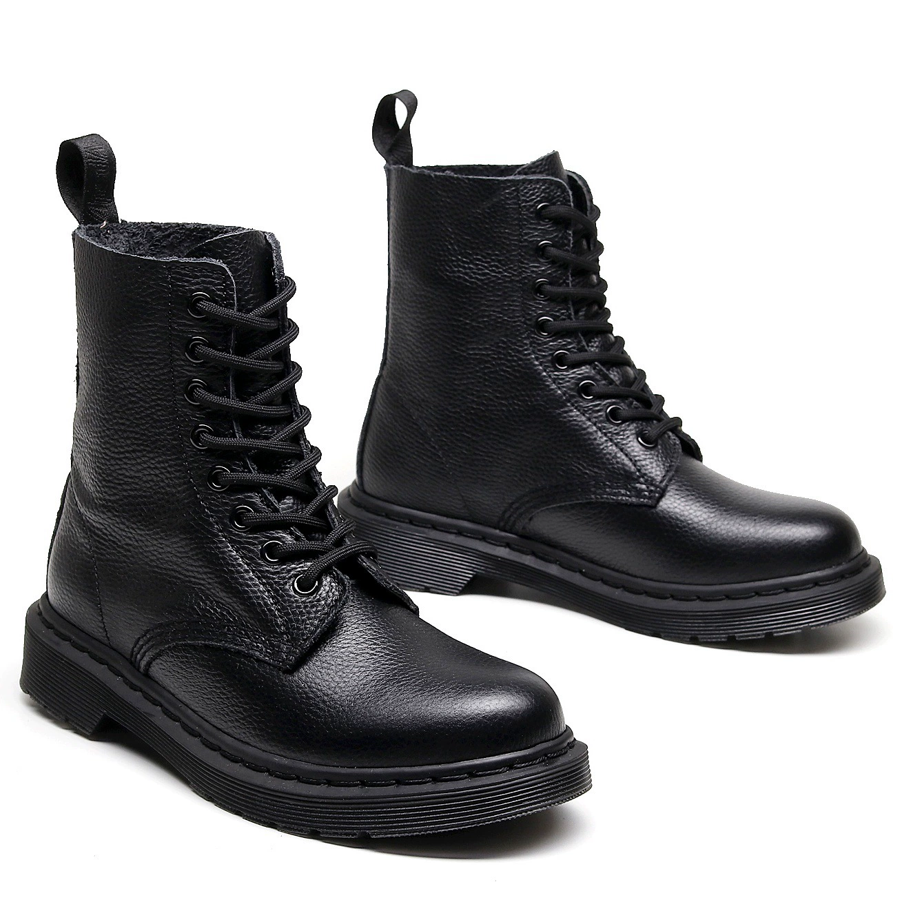 Leather trend low boots English style, genuine leather