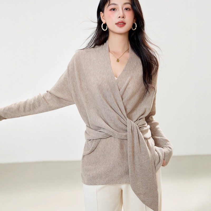 G7025 Commuting Style Solid Color Elegant Long Sleeve Cardigan Boutique Store Knitwear Autumn Winter Soft Top G7025 Commuting Style Solid Color Elegant Long Sleeve Cardigan Boutique Store Knitwear Autumn Winter Soft Top