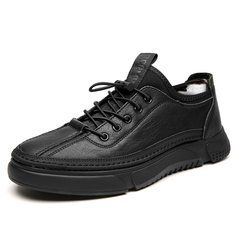 Men's summer shoes for leisure for leather shoes, trend sports fleece sneakers, genuine leather