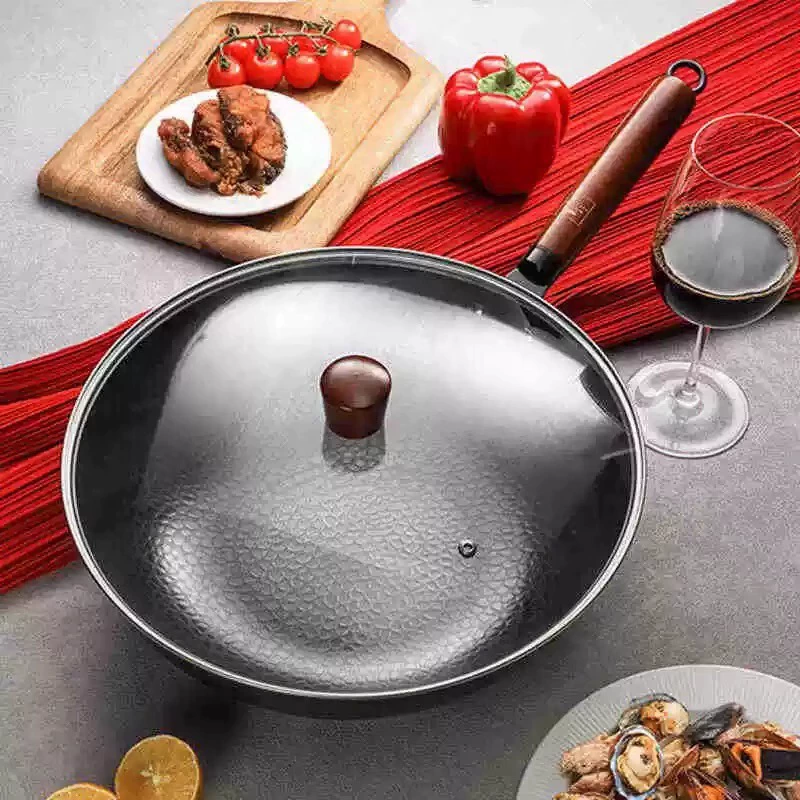 康宁 Fine iron hammer pattern серия вок 32см с крышкой