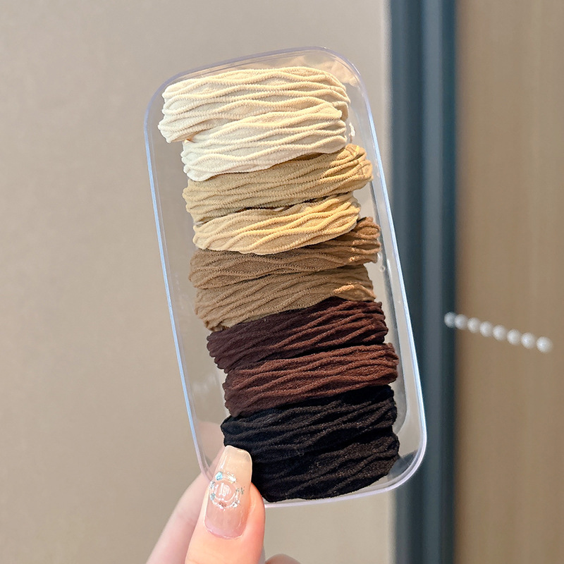 Mascarilla facial de alta elasticidad, lazo para el cabello, cola de caballo alta, cuerda para el cabello sin costuras para niños, no daña el cabello, banda de goma de cuerda para la cabeza para niñas