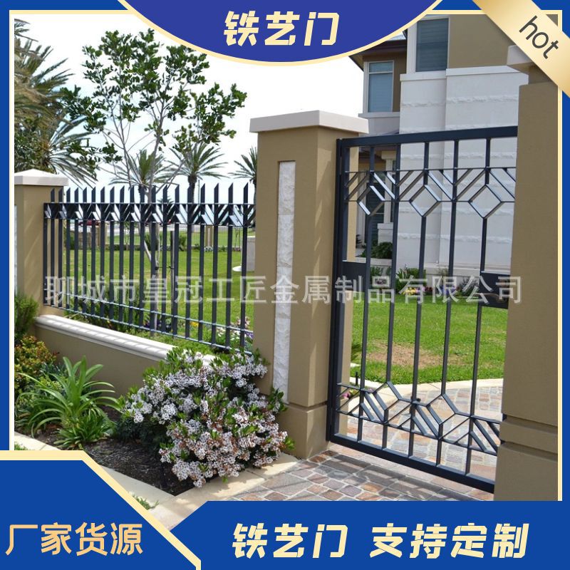 Iron garden door forging single open Villa courtyard entrance small door hot sale European household wall door Iron garden door forging single open Villa courtyard entrance small door hot sale European household wall door
