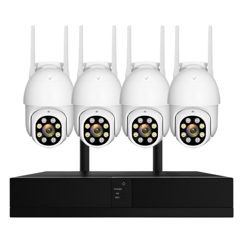 Conjunto de cámara domo de vigilancia inalámbrica de alta definición de seis millones de píxeles para uso en exteriores e interiores, adecuada para tiendas, uso comercial y doméstico, con control remoto por teléfono móvil.