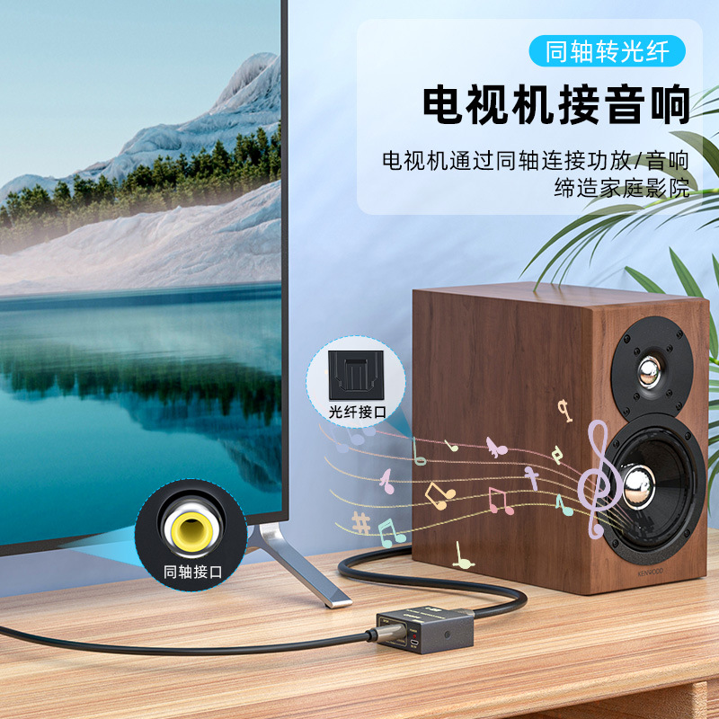 Jinghua Digital to Analog Audio Converter Dual-chip Fiber Coaxial Signal Analog to Digital Decoder