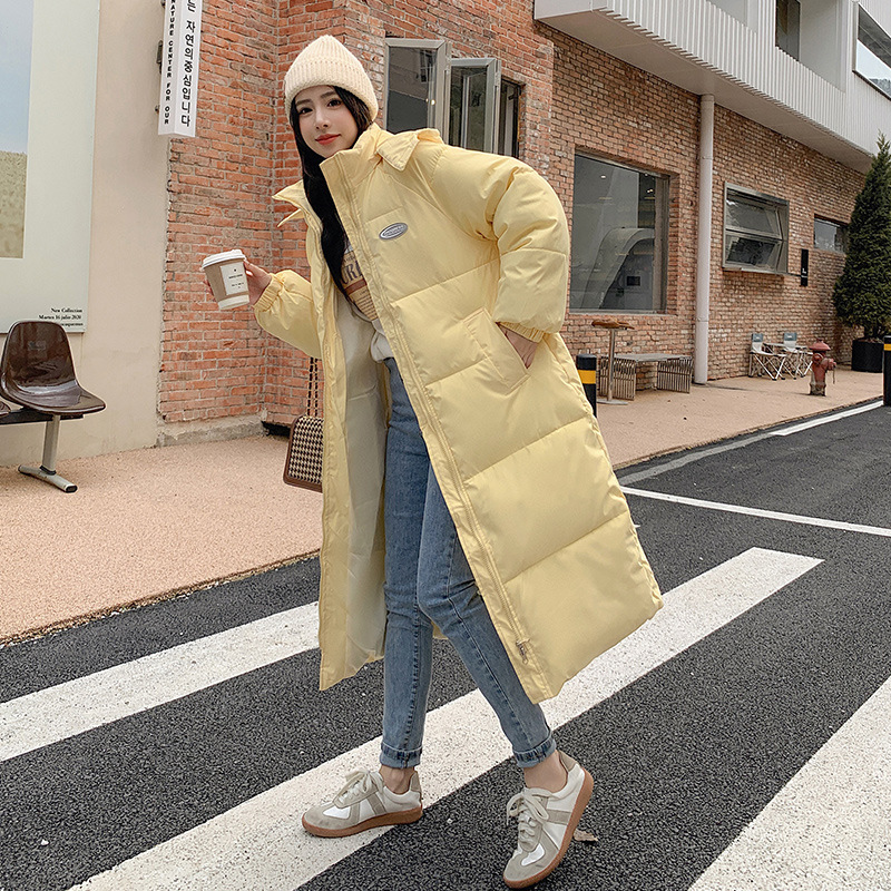 羽绒棉服女加厚冬季宽松长款新款棉衣韩版棉袄过膝中长款百搭外套|undefined