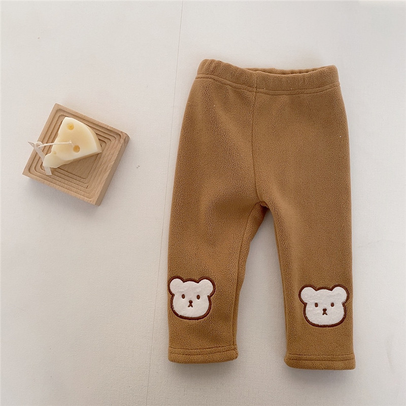 Polainas de invierno para niños ropa de invierno para bebés polainas forradas de lana olímpica pantalones engrosados para bebés pantalones calientes para bebés