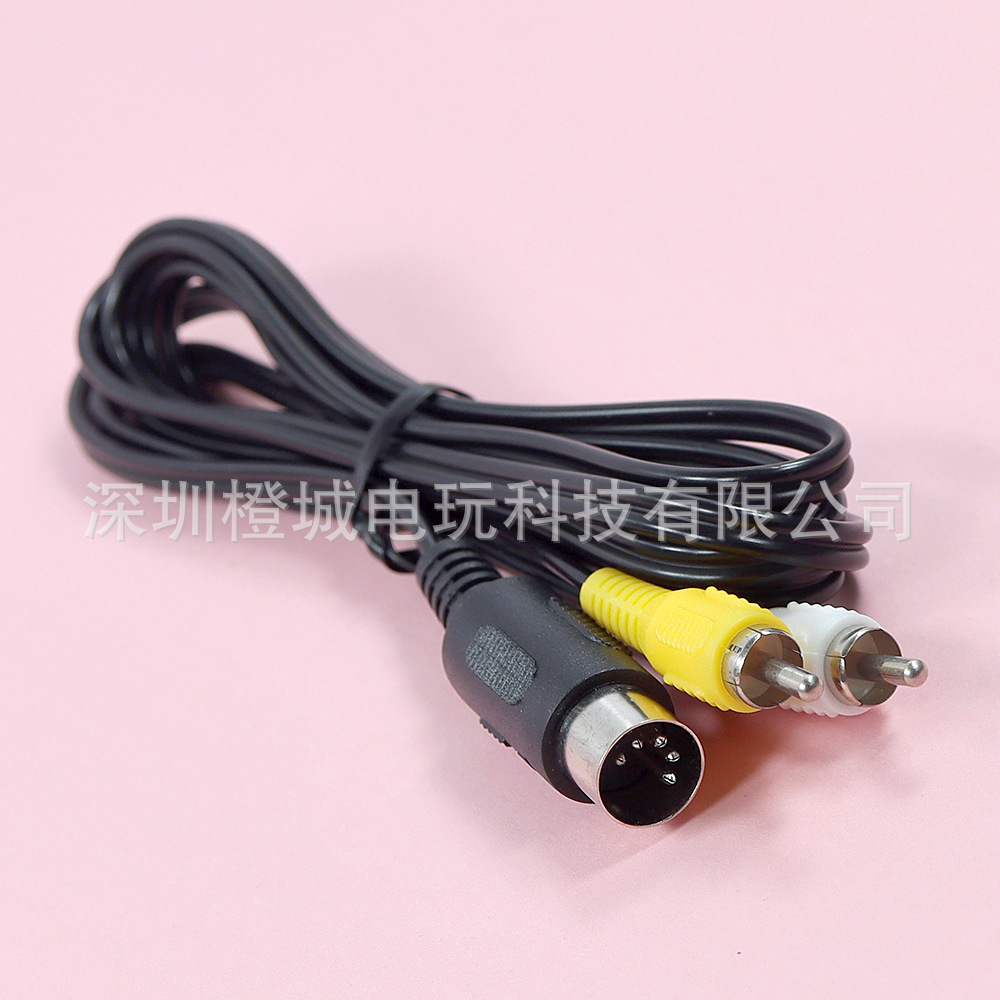 适用SEGA 一代AV线 Genesis/MD1游戏机1代视频线 电视链接线1.8米