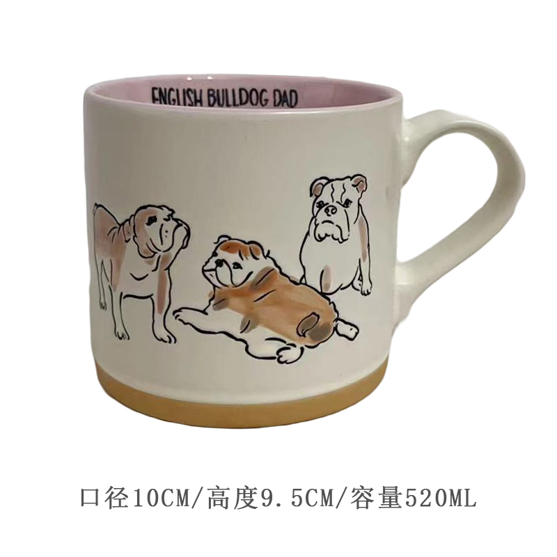 セラミック下絵色手描きかわいい猫マグドリンクカップ朝食カップオートミールカップカップルマイクロオーバーフロー|undefined