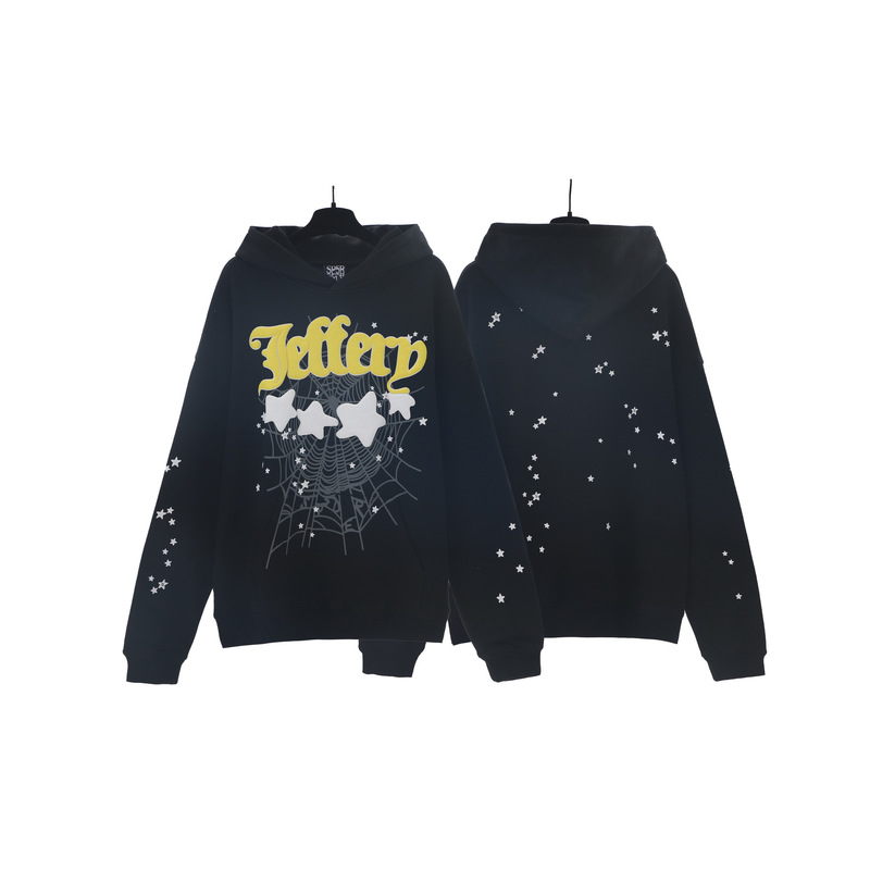Sp1derヒップホップ歌手Young Thugと同じスタイルのフォームレター555555カップル用パーカーPinkスウェットシャツ|undefined