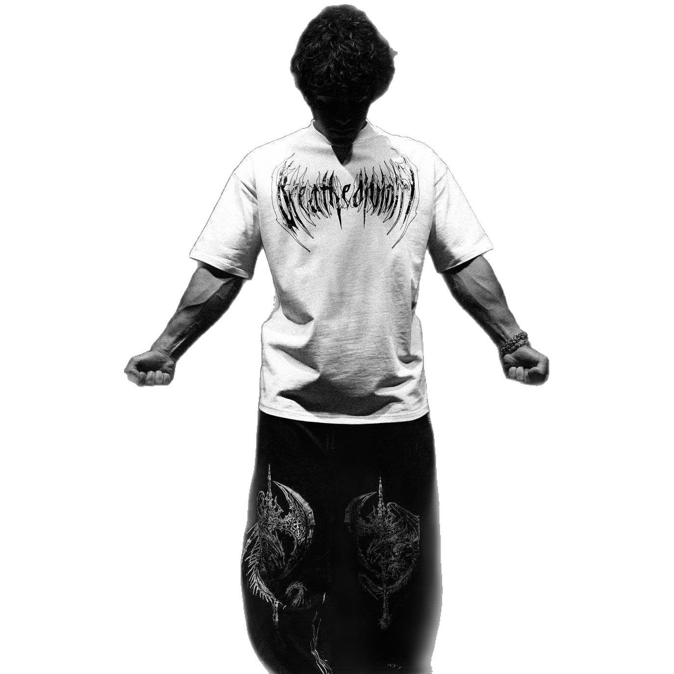 Breathedivinity American Street Fashion Brand Dark Style Loose Fit Plus Size 3D Printed Men's Short-sleeve T-shirt 008_viptrois.com