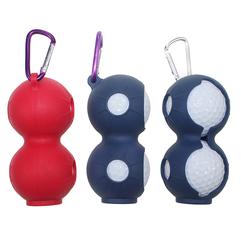 Silicone golf ball cover golf ball storage bag golf ball storage pouch dual ball model supports label printing and drop shipping