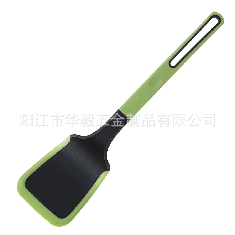 新品硅胶厨具套装双色硅胶手柄铲勺不粘锅铲子套组食品级漏勺厂家|undefined