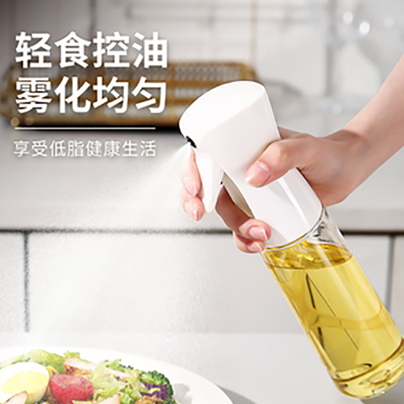 Oil sprayer, kitchen air fryer oil sprayer for barbecue, household food-grade glass oil sprayer