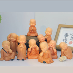 禅意小和尚摆件客厅书房佛系小弥勒人物新中式家居装饰品摆设茶宠