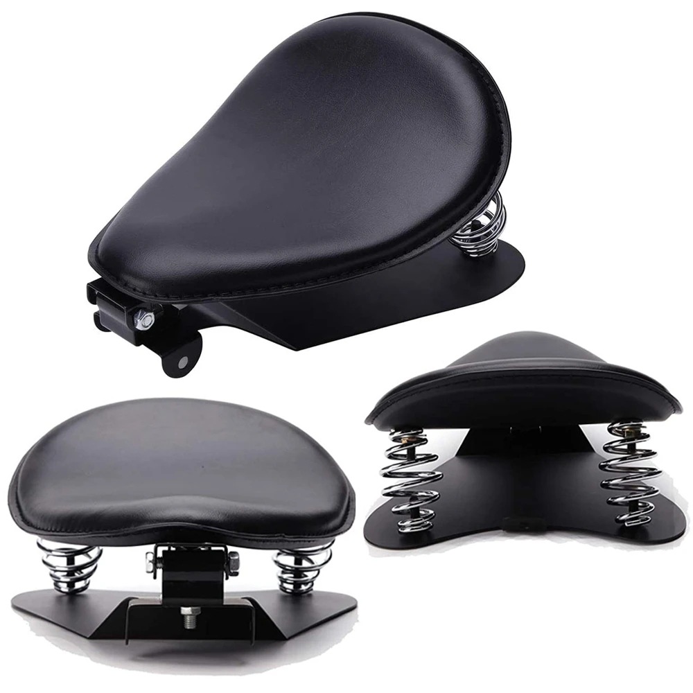 Motorcycle Harley cruise Prince car modified Iron Horse 400 universal retro spring single seat bag with iron plate set