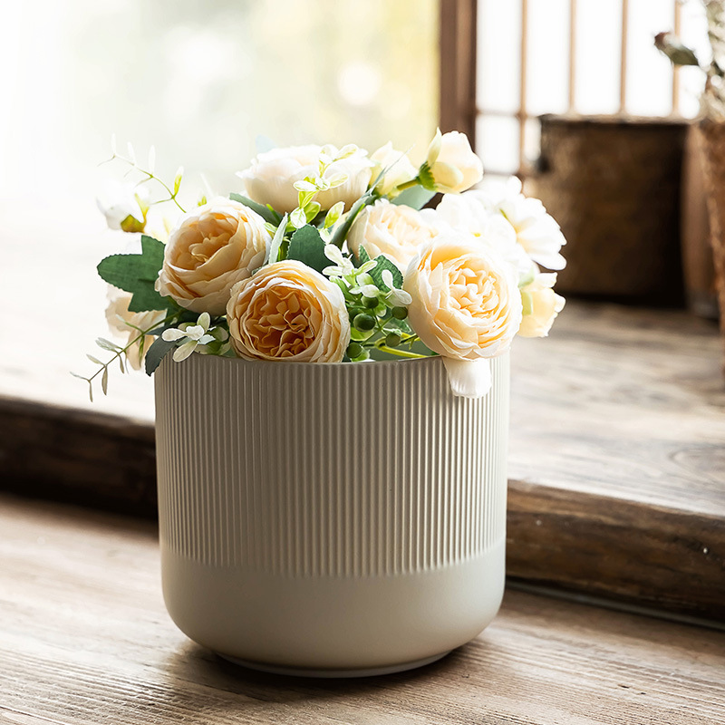 Latas de almacenamiento minimalistas, jarrones de cerámica de estilo retro, cocina para el hogar, sala de estar, decoración de entrada, decoración de dormitorio, casa de familia