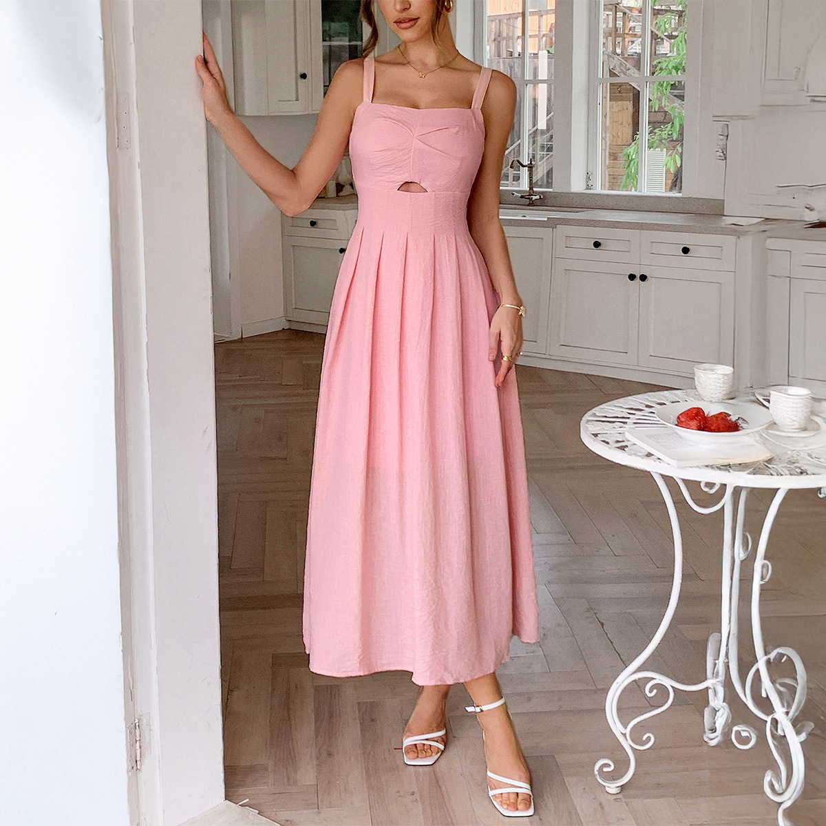 Women's Summer Resort Casual Strappy Maxi Dress