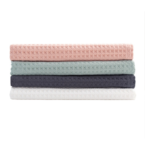 Pure cotton double layer waffle honeycomb square towel towel bath towel set three-piece gift box pure cotton absorbent group purchase
