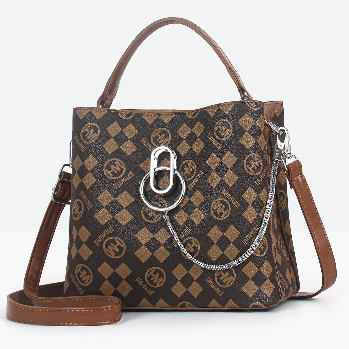 Borsa a secchiello, nuovo modello sul mercato, classica, alla moda, pratica, borsa a mano di grande capacità, borsa a tracolla monospalla per lavoro e vita_voghion.com