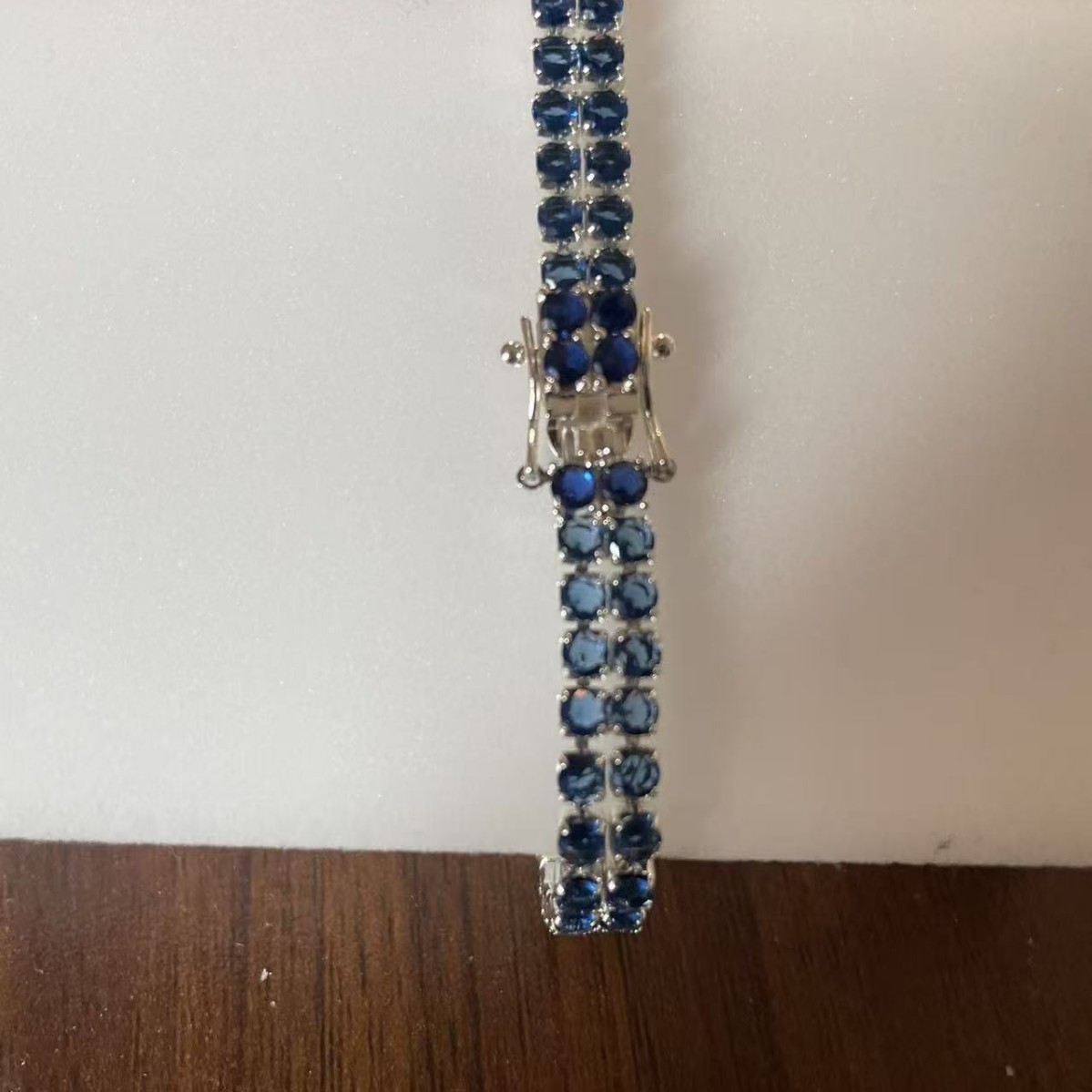 Europa y los Estados Unidos transfronterizos doble fila 7mm simple pulsera de tenis de alta calidad pulsera de cobre micro-peso pulsera de piedra hip-hop nuevo al por mayor image 3