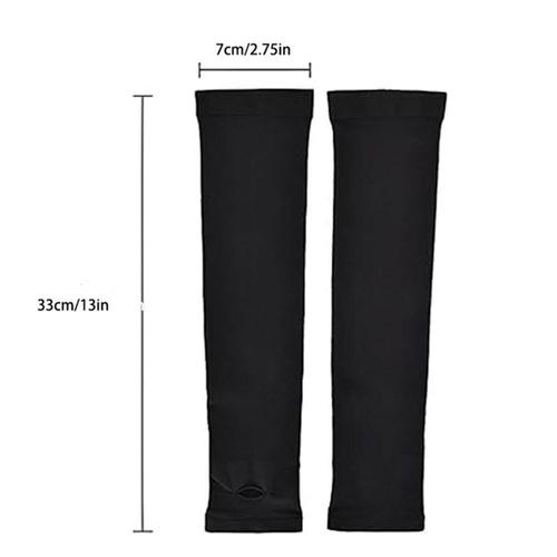 A pair of unisex adult nylon straight-sleeved sports sleeves for summer, with sun protection and UV isolation, available in stock.