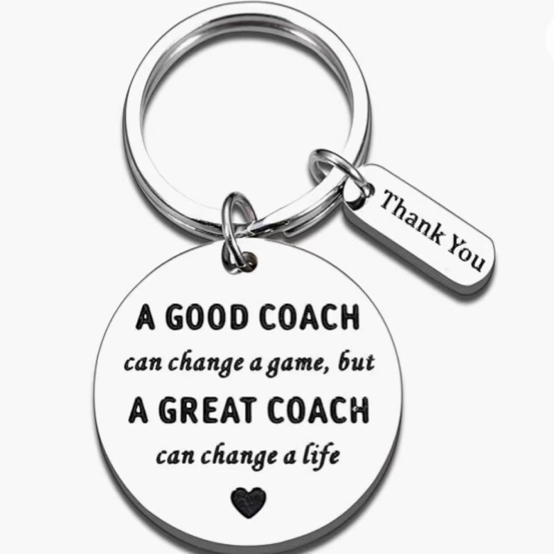 Amazon hot selling keychain men women football basketball coach thanks gift Christmas birthday Thanksgiving