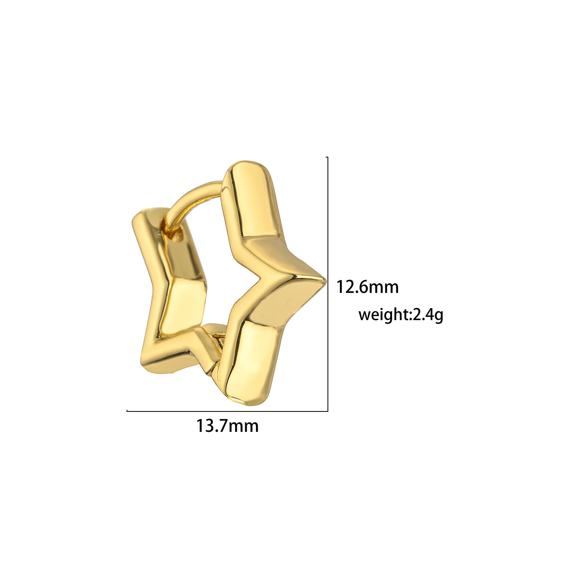 Plating Design 1 Pair Fashion Twist Plating Copper Gold Plated Earrings