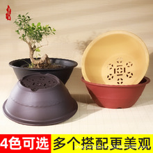 树脂花盆仿紫砂家用室内圆形多肉植物金弹子盆栽盆景专用塑料花盆