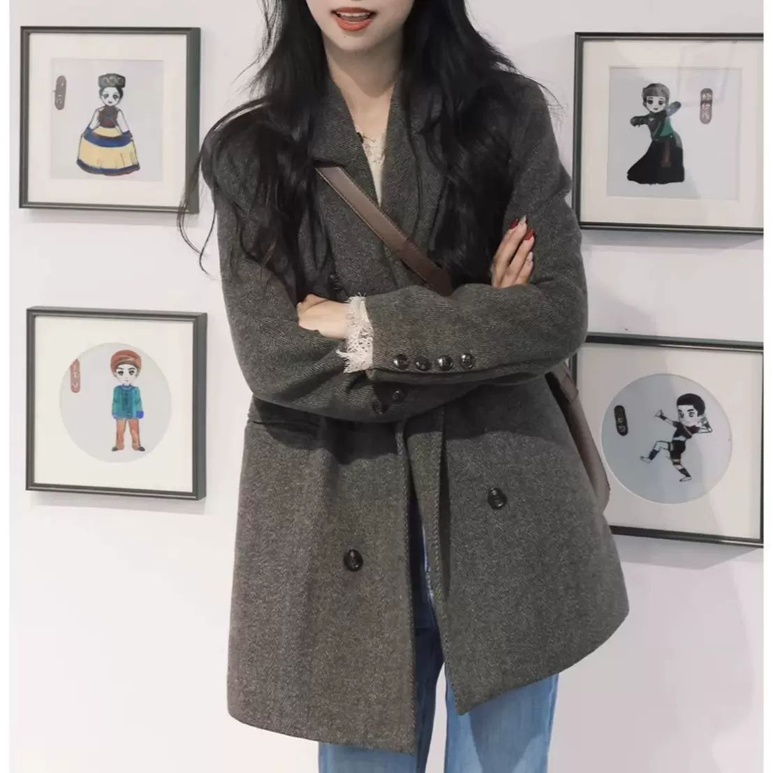 预售冬季 好看呢子大衣女入冬季2025新款毛呢外套加厚短款