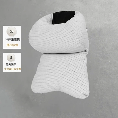 Auto parts car headrest and Waist support - 1-piece-headrest-double-pressure-relief-macchiato-rice-with-ventilation-holes