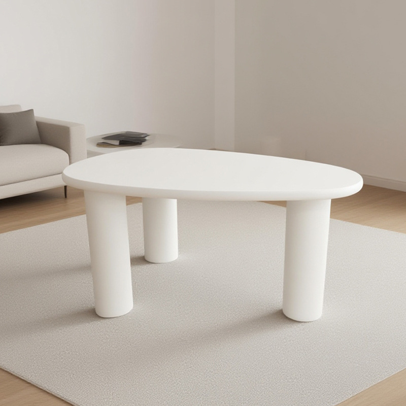 Mesa de comedor de micro cemento diseñador de mesa de café de restaurante, mesa de té de estilo artístico simple, mesa de bar de lujo ligera