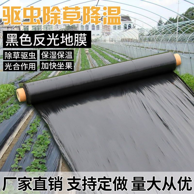 农用种植加厚抗老化黑地膜塑料薄膜除草保温保湿防草大棚果树防草