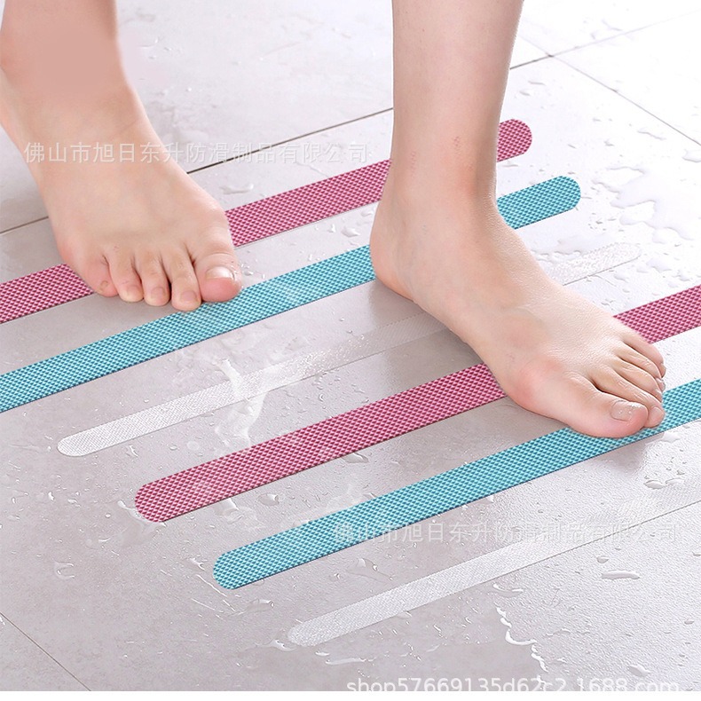 Baño PET caucho antideslizante tira impermeable resistente al desgaste PEVA antideslizante pegatinas 2CM * 20CM cinta antideslizante