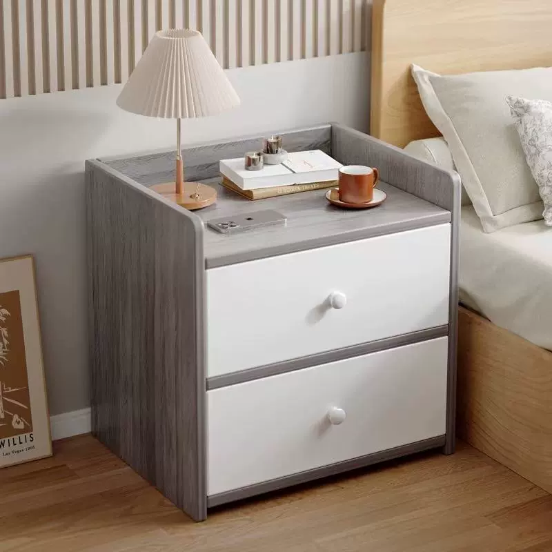 Маленькая прикроватная тумбочка, простой и современный шкаф для хранения вещей в домашней спальне, прикроватная тумбочка для арендованной комнаты, простая полка для хранения вещей.