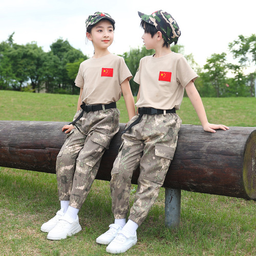 Children's camouflage set, student outdoor expansion training team, student summer camp military uniform, school uniform, kindergarten clothes
