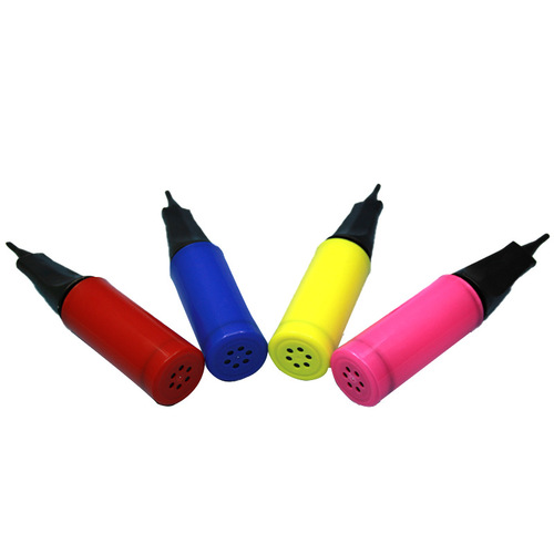 Colorful balloon pump hand push balloon accessories stationery store inflatable pump plastic mini pump wholesale