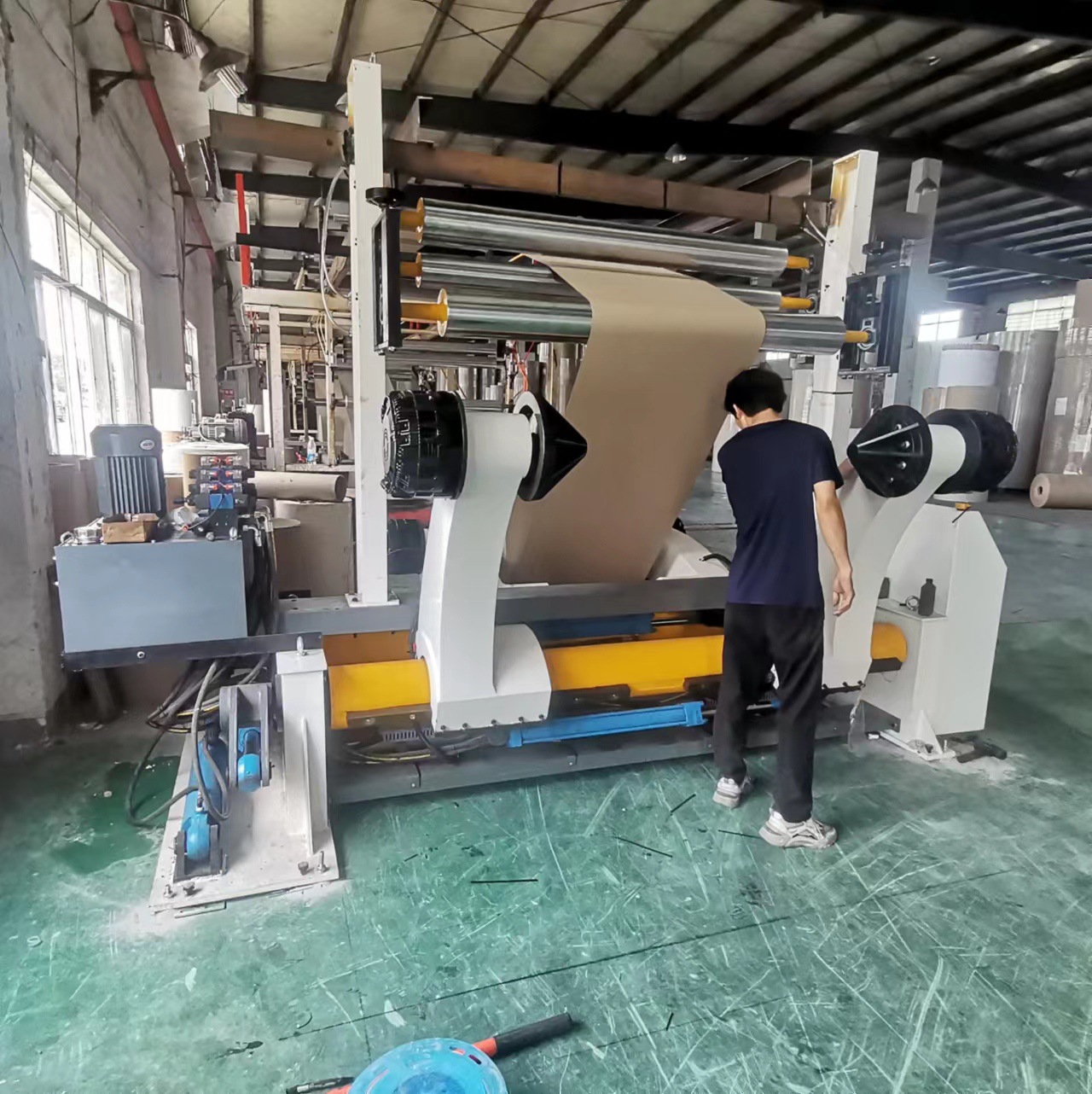 2024新款五层工业灰纸板复合生产线 加厚硬纸板粘合设备 纸盒机械