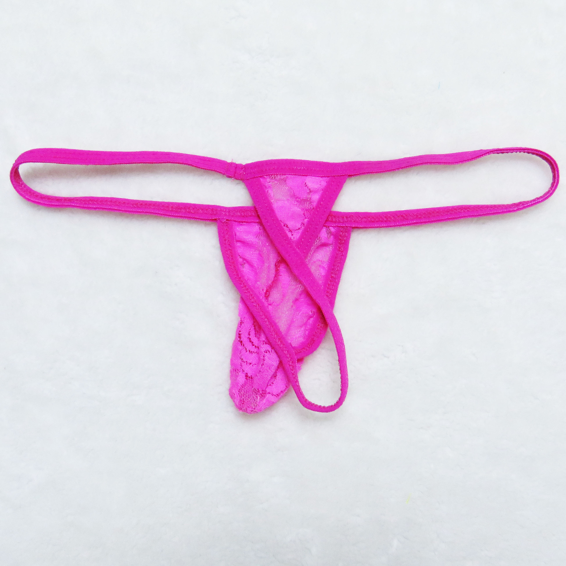 Cross-Border Men's Sexy Intimates Intimates Sexy Aliexpress Lace Briefs Thong Open Men's T-Pants