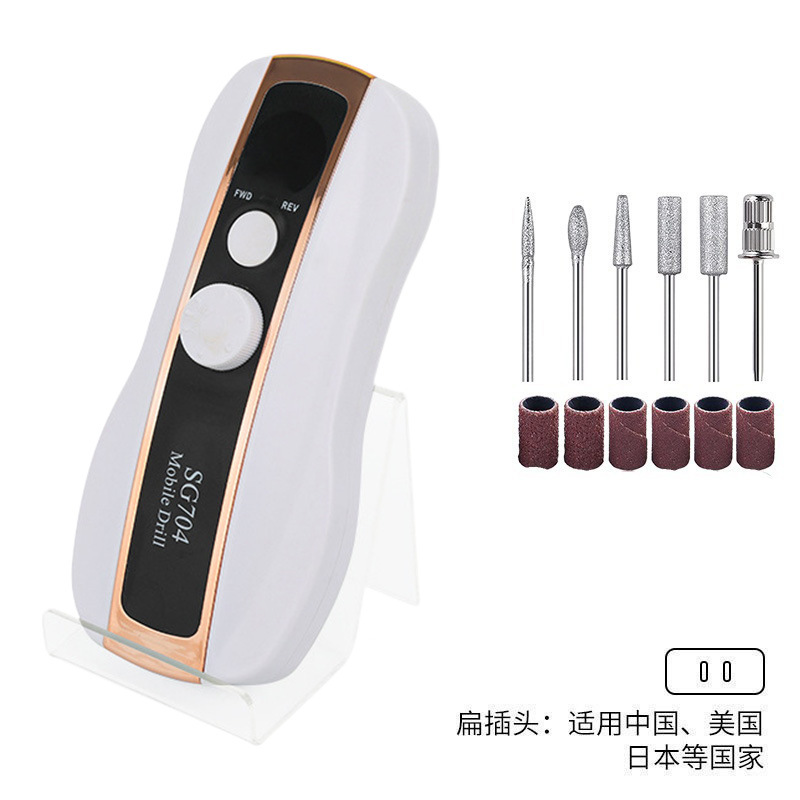 Polizador de uñas conveniente, tipo de carga inteligente, pulizador de uñas transfronterizo profesional de descarga de uñas 35000RPM
