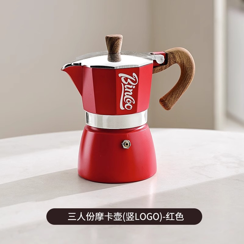 Bincoo Moka Pot Máquina de café Hogar Pequeño Horno eléctrico Extracto Máquina de café de mano Juego de café